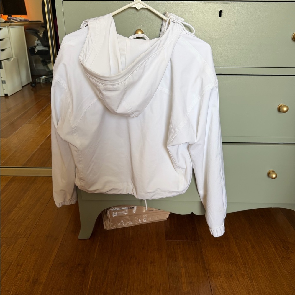Abercrombie & Fitch Cropped Hooded Utility Jacket White - Picture 7 of 7